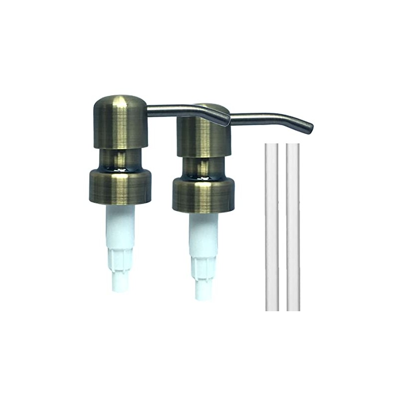 Metal Lotion Dispenser Replacement Pump, 2CC, 28/400 (Antique Brass, Round