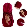 2 Pcs Velvet Durags Men Women Dragon Pattern Soft Head