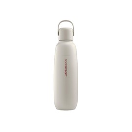SodaStream - Fizz&GO Sand Double Walled Stainless Steel Bottle | Keeps Drinks Cold & Bubbly for 12 Hours | Compatible with SodaStream Quick Connect Machines | Easy-Carry Handle, 900ML