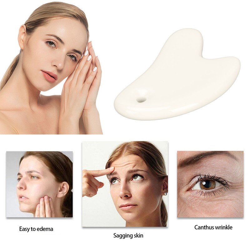 Ceramic Beauty Gua Sha Tool Men Women Face Body Massage
