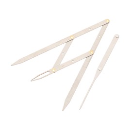 Housoutil Pcs Convenient Eyebrow Ratio Sliding Ruler Stainless Steel for Daily Makeup