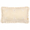 furn. Les Fleurs Embroidered Ruffle Cushion Cover - Daises -