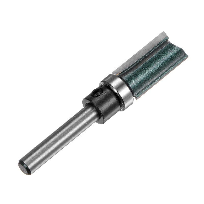 sourcing map Pattern Flush Trim Router Bit 1/4" Shank 1"