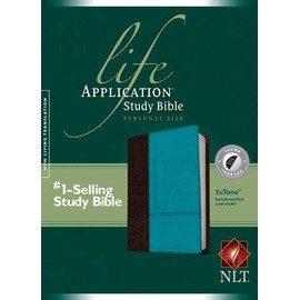 NLT Life Application Study Bible, Second Edition, Personal Size (LeatherLike, Dark Brown/Teal, Indexed)