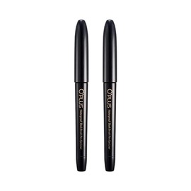 O Plus Waterproof Brush Pen Eyeliner Black 1.0g x2 / 오플러스 워터프루프 브러쉬 펜 아이라이너 블랙 1.0g x2