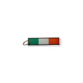 JAVD Ireland Flag Keychain Tag with Key Ring - Keys, Cars, Motorcycles, Backpacks, Luggage and Gifts - EDC (3 Pack)