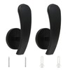 Rierdge 2 Pack Black Curtain Tieback Hooks, Curtain Holdback Hooks