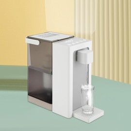 Instant Hot Water Filter Dispenser with 5 Temperature Adjustments and 3 Water Output Settings,101.45OZ Large Water Tank,Countertop Water Filter,Instant Heating in 3 Seconds,Smart Touch Screen,White