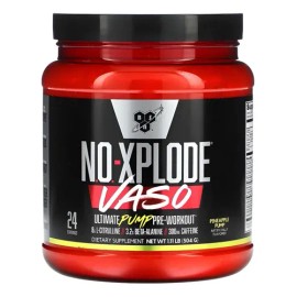 Bsn No-xplode Vaso 24 Servicios Pre Entreno Vasodilatador Sabor Piña                                                                                  