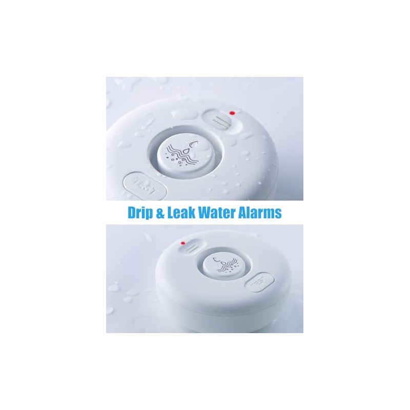 5 Pack Water Leak Alarm Detectors - 120dB Loud Alert