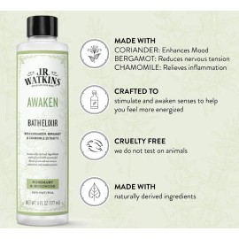 J.R. Watkin 6 oz J.R. Watkins Bath Elixir - AWAKEN - Rosemary & Rosewood