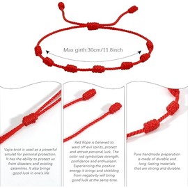 6pcs 7 Knots Of Protection Bracelet Protection Bracelet For Men Inspirational Bracelets Pulsera Para Hombre Christmas Bracelets For Women, Husband, Wife, Grandpa, Grandma, Son, Sister, Brother