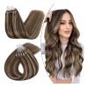 Ugeat Extensiones Cabello Humano 14in Marrón Resptora Caramel 50gr