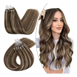 Ugeat Extensiones Cabello Humano 14in Marrón Resptora Caramel 50gr