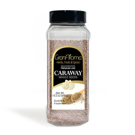 GranAroma Caraway Seeds, 15.2 oz, Rich & Nutty, Mild Anise Flavor