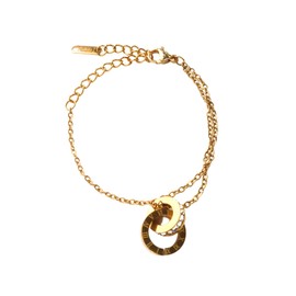 Brilliet Women's Stainless Steel Ring, Gold, Accessory, Gift, Cute, Fashionable, Stainless Steel Metal, na