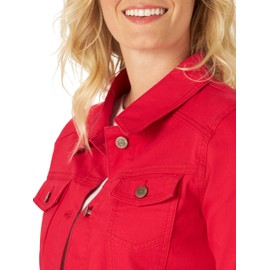 Riders by Lee Indigo Women's Denim Jacket, Jalapeno Cherry Red, Medium