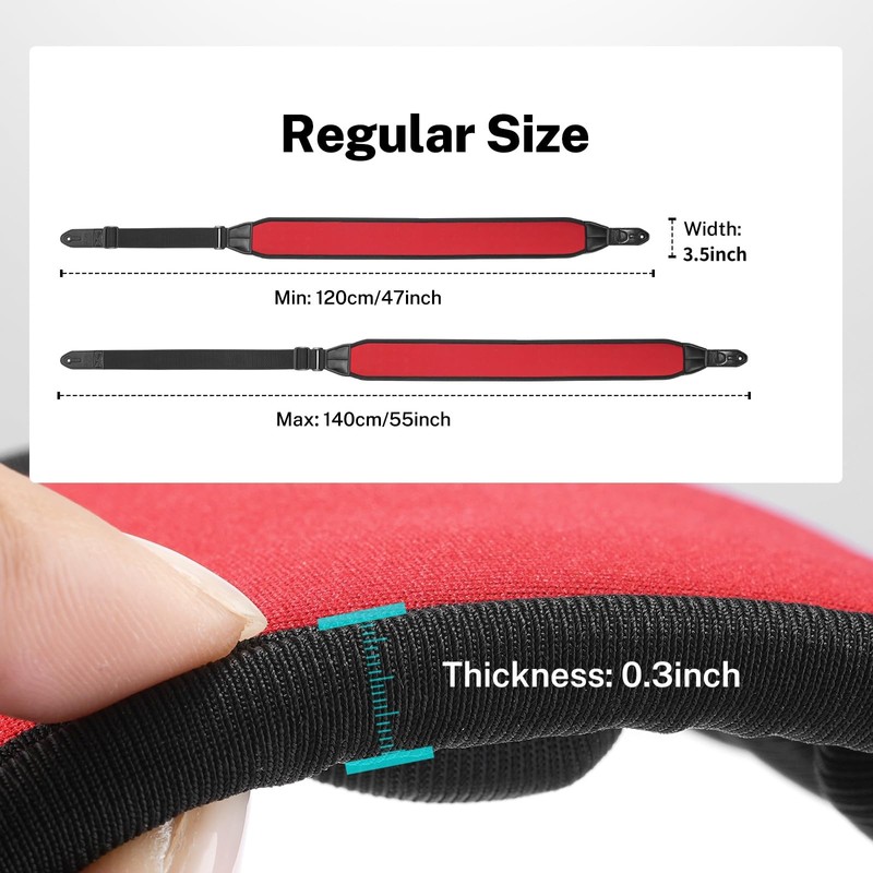 POGOLAB Guitar Strap, 3.5" Wide Air Cell Cushions Neoprene Padded