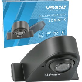 VSG 24 HD Transporter Ball Head Reversing Camera Sprinter Camera with Adapter Cable 1080P HD Resolution Night Vision 120° Angle 12V IP68 - Black