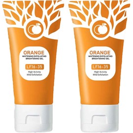 Gel de exfoliación naranja, limpieza profunda LF16-35, exfoliador facial hidratante para todos los tipos de piel (2PC)