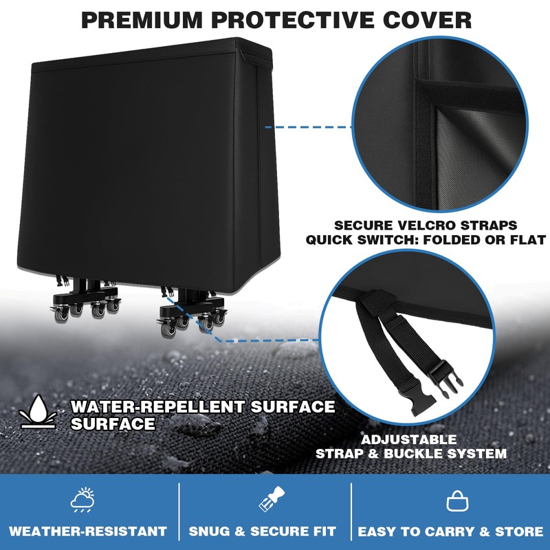 Ping Pong Table Cover 9x5 ft, 600D Waterproof Table Tennis