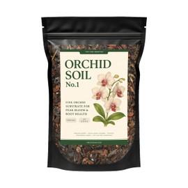Orchid Soil - Premium Potting Mix for Phalaenopsis, Dendrobium & Cattleya | Fast-Draining, Moisture-Retentive, pH-Balanced for Healthy Root Growth | Organic & Peat-Free (2 QTS)