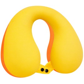 COOLBEBE Kids Travel Neck Pillow Car Pillow for Kids Remarkable Head Chin Neck Support U-Shaped Pillows for Child(1, Yellowish Orange)