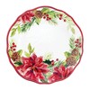 UPware 12 Piece Poinsettias Melamine Dinnerware Sets, Outdoor Dishes Set,