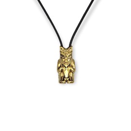My Totem Tribe Spirit Animal Tribal Bead Necklace Native American Zodiac Unique Symbolic Inspirational Gold Pendant, Gold Plated, No Gemstone