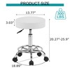 LSSBOUGHT Round Rolling Stool with Wheels Salon Stool PU Leather