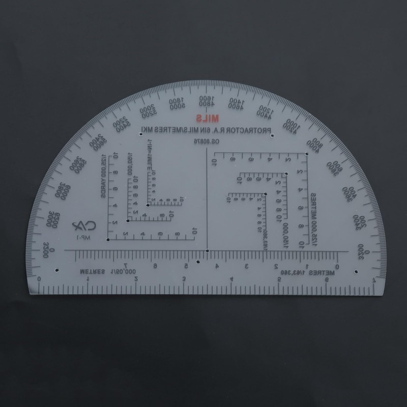 MONOJLY Protractor Military Protractor Coordinate Scale for Topographical Map Reading