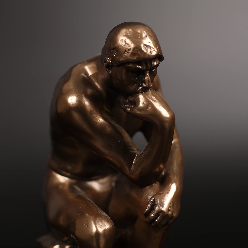 Magicsculp-The Thinker Statue Bookends in Premium Cold Cast Bronze- 7.48-Inch