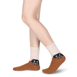 Benefeet Wool Socks for Women & Girls - Cute Cat & Animal Crew Socks: Soft, Thermal, Warm & Comfy 3 Pair