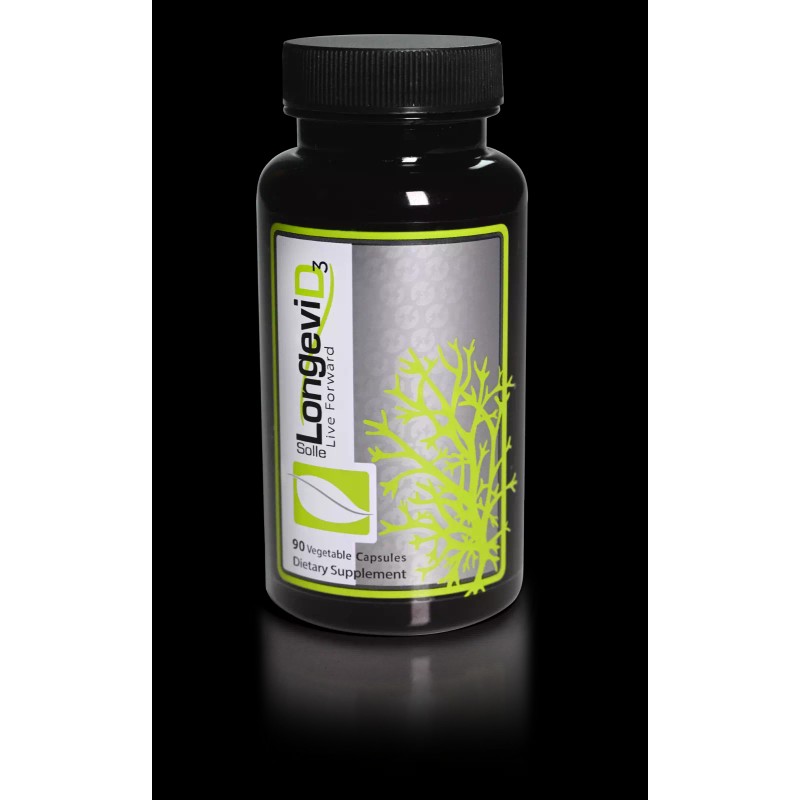 Solle LongeviD3, plant sourced Vit.D3 1000 IU, Solle Natural Products