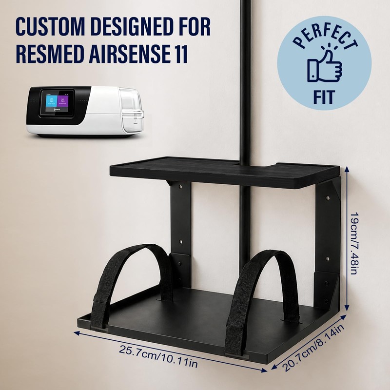 2-Tier CPAP Hose Holder for Bed,Desktop & Wall Stand for