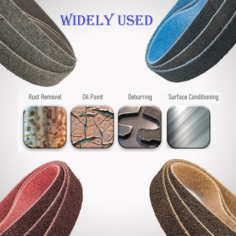 MiJunHD Nylon Sanding Belt 10 x 330 mm, Surface Conditioning