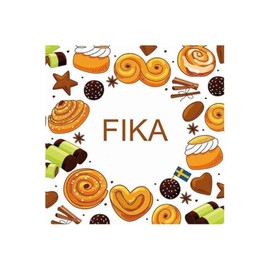 Swedish Fika Pastries Paper Cocktail Napkins - 20 Pk.