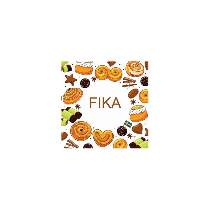 Swedish Fika Pastries Paper Cocktail Napkins - 20 Pk.