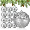 Vercraft 12 Pieces 3 Inch Christmas Ball Ornaments Glitter Sequin