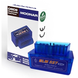 MOONAR - Mini ELM327 Bluetooth Interface OBD-II OBD2 Auto Diagnostic Scan Tool