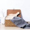 Leopacat Rectangular Seagrass Basket, Woven Storage Box, Wicker Baskets with