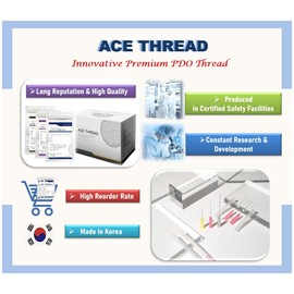 ACE PDO Threads Lift/Made in KOREA - Multi Thread Type/L-Type Blunt for Face Lift (16pcs) (23G60mm), Blue
