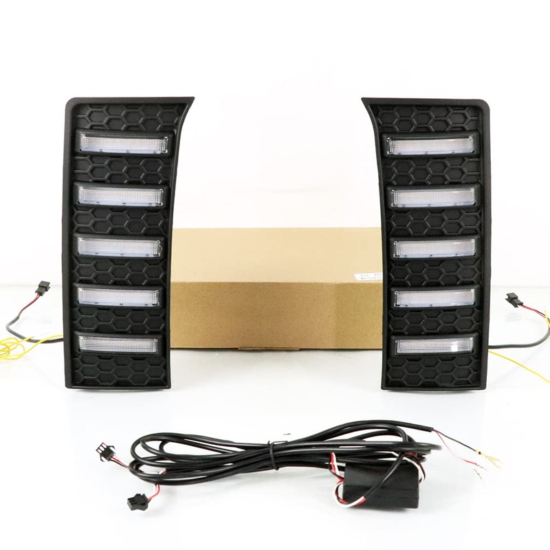 ECAHAYAKU Compatible With Toyota Tundra 2022-2025 White/Amber DRL Sequential Switchback
