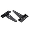 TAODAN 4pcs T Hinge Shed Hinge Gate Strap Hinge Black
