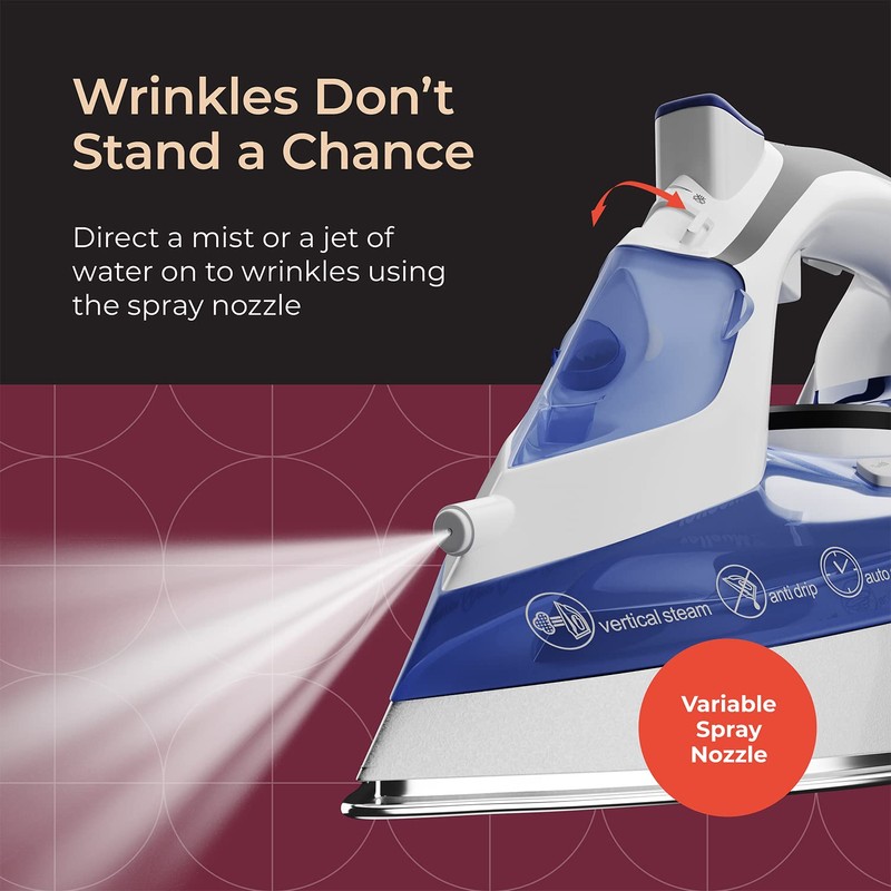 Mueller Professional Grade Steam Iron, Retractable Cord for Easy Storage,