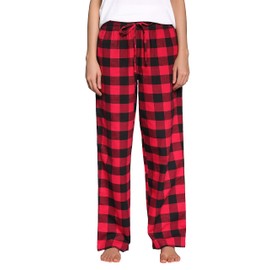 CYZ Women's 100% Cotton Super Soft Flannel Plaid Pajama/Lounge Pants-F17007-XL