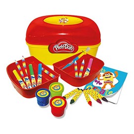 PLAY-DOH Painting Workshop with Creative Accessories, Red/Yellow (CPDO013-PE)