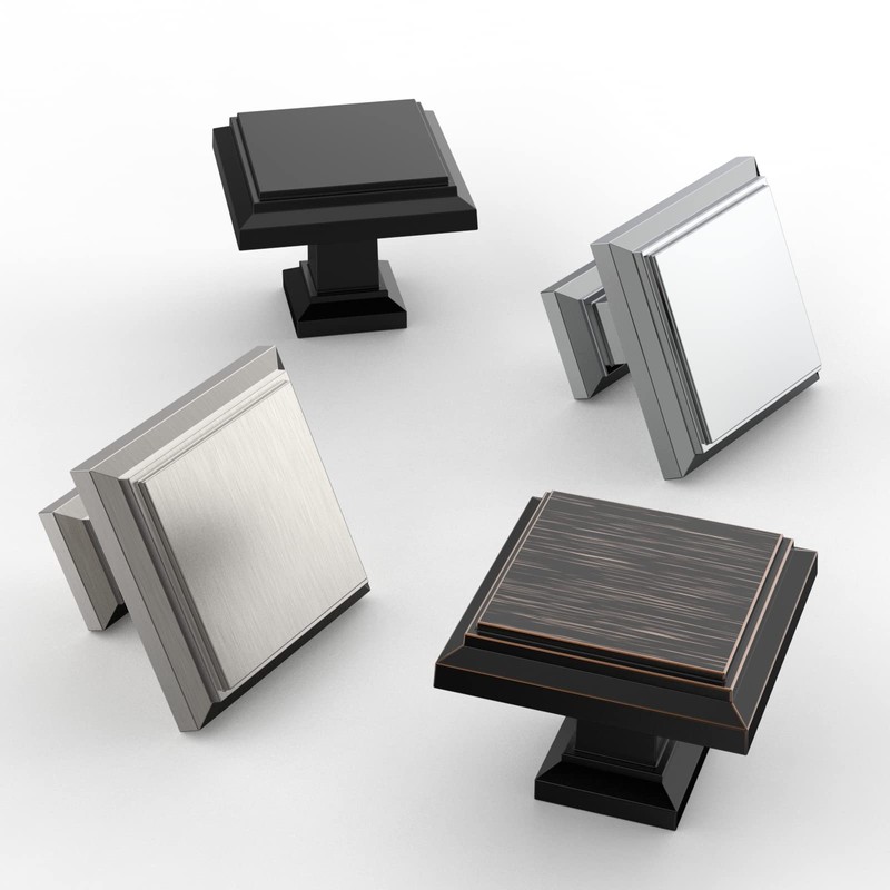 Furniware 12 Pack Cabinet Hardware Knobs, Kitchen Door Cabinet Brushed