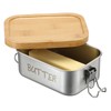 BSTKEY Stainless Steel Butter Dish with Lid for Countertop, Butter