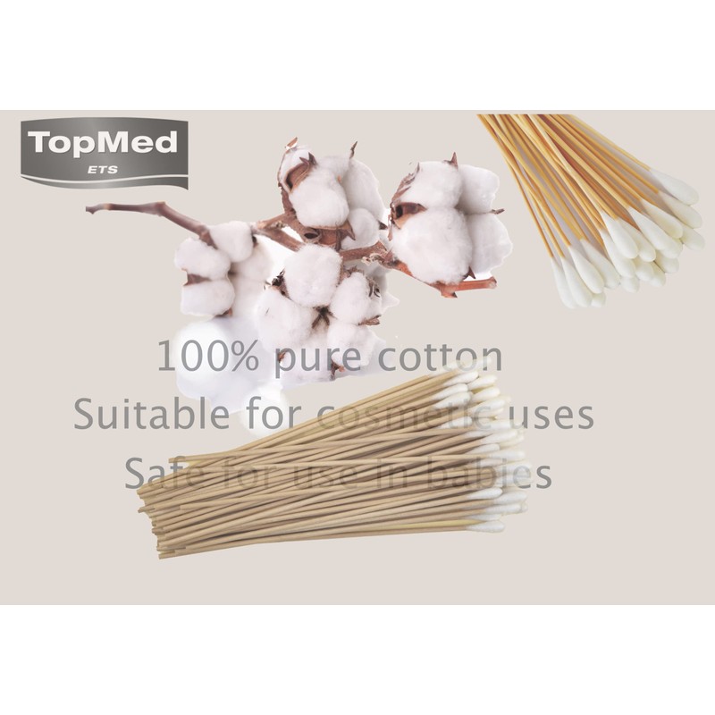 6“ Swabs Cotton Stick Cotton Tipped Applicator Single Tip with
